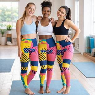 80s Trend Colorful Leggings