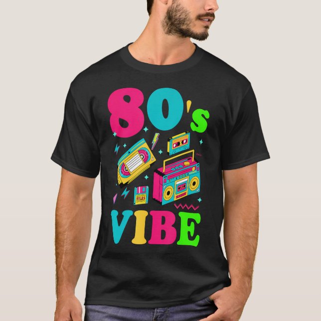 80S Vibes Mode 80 Temaparty Exfit Eighty T Shirt (Framsida)