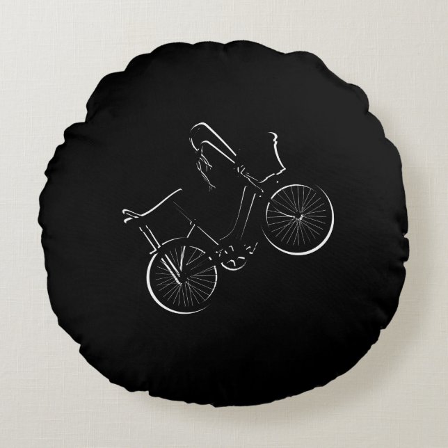 80's Wheelie Rund Kudde (Framsidan)