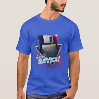 80s World Savior - Retro Wave Floppy Disk - Comput T Shirt