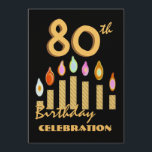 80th - 89th födelsedagsfestguld undersöker mallen inbjudningar<br><div class="desc">Dessa guld- stearinljus är ett festligt långt som inviterar folks till ett födelsedagfirande. All text är totalt anpassadet. Tillfoga ditt födelsedagår, och partyet specificerar! Du kan experimentera med olika pappra typer, genom att klicka på "den inbjudanalternativ" fliken på övrerighthanden, tränga någon. Denna inbjudan presenteras på ett hued metalliskt papper för...</div>