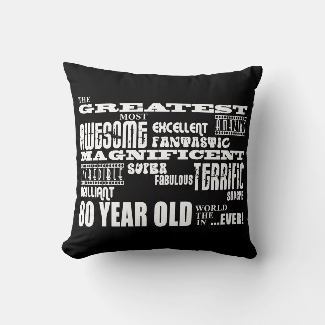 80th Årig mest underbar åttio för födelsedagsfest Kudde (Framsida)