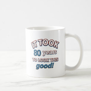 80th årsfödelsedagdesigner kaffemugg