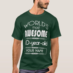 80th Bäst sagolik mörk för födelsedagvärldar T Shirt