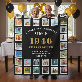 80th Birthday Family Memories Photo Collage  Fleecefilt