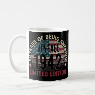 80th Birthday Gift men Vintage 1942 80 Years Old Kaffemugg