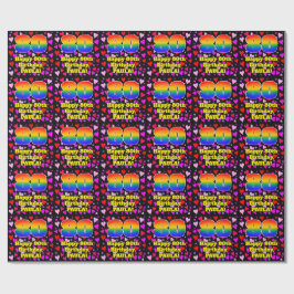 80th Birthday: Loving Hearts Pattern, Rainbow # 80 Presentpapper