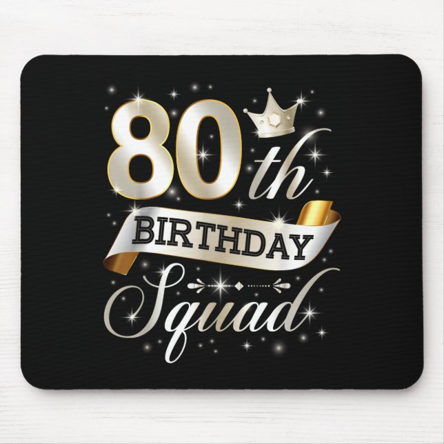 80th Birthday Squad 80th Birthday Party 80 Year Ol Musmatta (Framsidan)