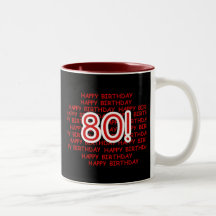 80th födelsedag för lycklig