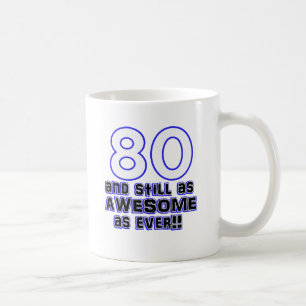 80th födelsedagdesign kaffemugg