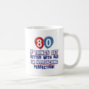 80th födelsedagdesigner kaffemugg