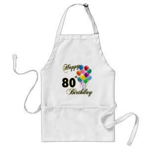 80th födelsedaggåvor för lycklig och förkläde