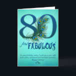 80th Födelsedagmallkort Kort<br><div class="desc">Gå med mig på Google  Cirklar</div>