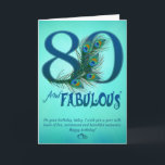 80th Födelsedagmallkort Kort<br><div class="desc">Gå med mig på Google  Cirklar</div>