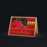 80th FödelsedagRhododendron   Kort<br><div class="desc">Anpassadehälsningkort. Du kan lätt ändra textfärg,  stilsorten,  format,  och att placera,  genom att klicka skräddarsy,  knäppas.</div>