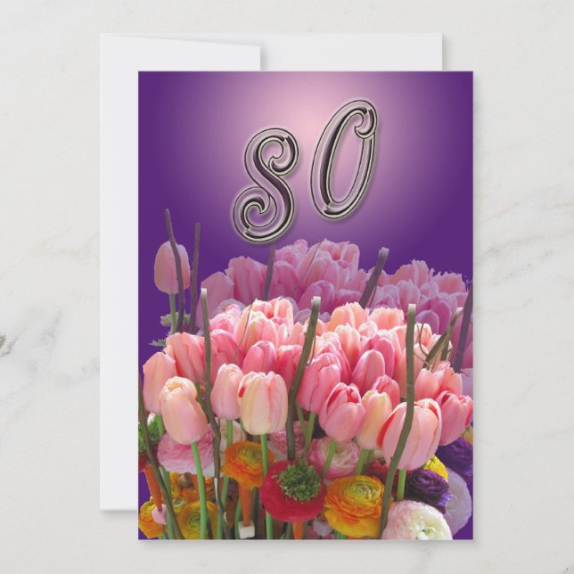 80th Födelsedagsfest inbjudan (Framsida)