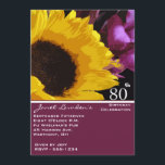 80th Födelsedagsfest inbjudan<br><div class="desc">Denna är en avslappnad,  yet den härliga blom- födelsedagsfest inbjudan som är perfekt för alla säsonger.  Gör detta ditt eget lätt,  genom enkelt att skriva in din information in i mallen.  Dina ska gäster tänker att du spenderade en packe!</div>