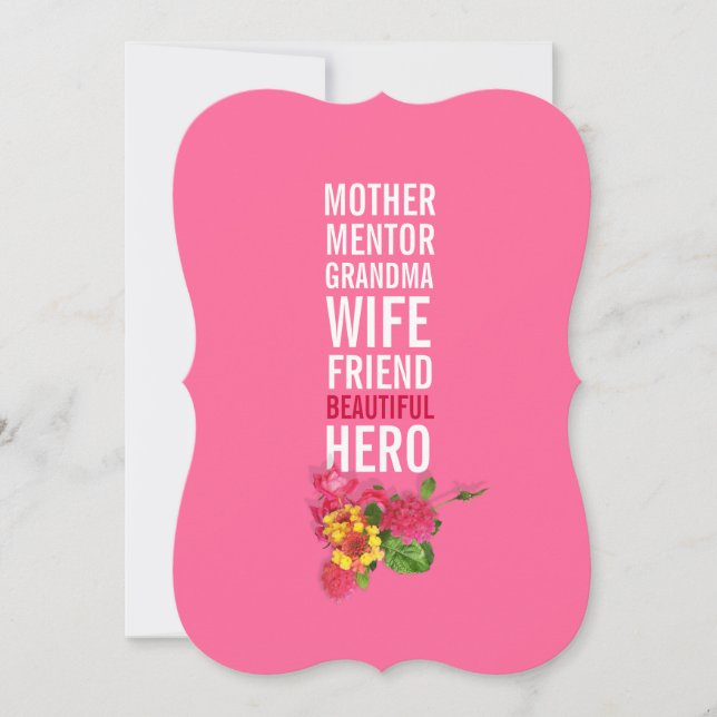 80th födelsedagsfest inbjudan - mamman är en (Framsida)