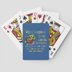 80th Födelsedagsfestgåvor. Vad händer på min 80th Casinokort