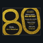 80th Guld- glitterfödelsedaginbjudningar Inbjudningar<br><div class="desc">Inbjudan för party för överrrakning för födelsedag för för klassikerchic och snyggt en 80th presenterar för glitterfärg för faux en guld- palett med modern typografi. Lätt att skräddarsy med din egna text till passformen din speciella händelse.</div>