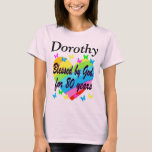 80TH KÄRLEK FILLED-PERSONLIG BIRTHDAY T SHIRT<br><div class="desc">Detta speciellare dam har välsignats av Gud i 80 år. Njut av denna vackra regnbåge och fjärilshuvud personlig 80-årsdag T Shirt. Din angeliska 80-åring kommer att värna om den här unika och en av de 80:e anpassade födelsedagspresenten som hon kommer att få varje år. Fira att vrida 80 med en...</div>