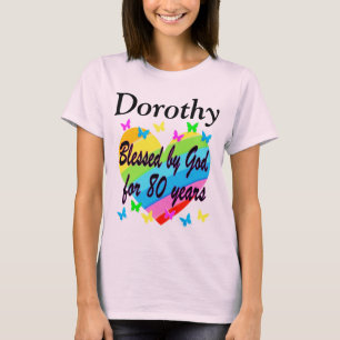 80TH KÄRLEK FILLED-PERSONLIG BIRTHDAY T SHIRT