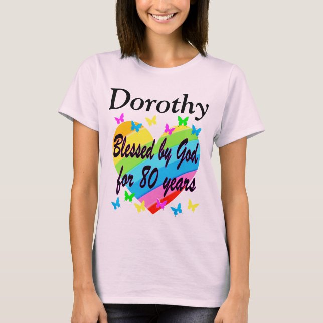 80TH KÄRLEK FILLED-PERSONLIG BIRTHDAY T SHIRT (Framsida)