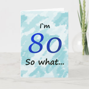 80th Rolig I ` M 80 för födelsedag så vad Kort