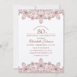 80th SnöreKraft för födelsedagsfest lantligt Inbjudningar