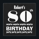 80th SURPRISE Födelsedagsfest Black White W127 Inbjudningar<br><div class="desc">Den här contemporaryn med sina stora och feta bokstäver är en roligt till inbjudan till en 80-årsdag för SURPRISE. Text på kort i helt anpassade - Du kan också ändra färgerna för text för ett annat utseende. Du kan experimentera med olika papprare typer genom att klicka på fliken "Inbjudningsalternativ" i...</div>