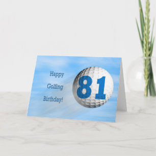81:a födelsedag - golfkort kort