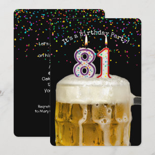 81:a födelsedag i Party Inbjudningar