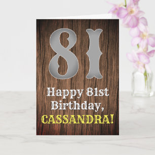 81:a födelsedag: Land Western Inspired Titta, Namn Kort
