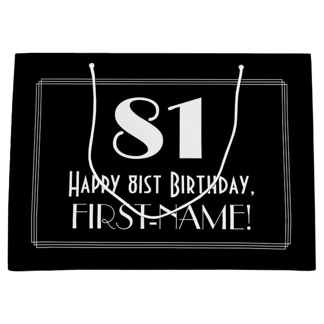 81:a födelsedagen: Art Deco Inspired Stil "81", Na (Framsidan)