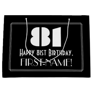 81:a födelsedagen ~ Art Deco Inspired Titta "81" +