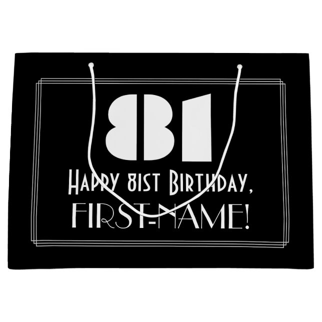 81:a födelsedagen ~ Art Deco Inspired Titta "81" + (Framsidan)