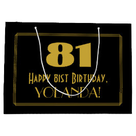 81:a födelsedagen - Art Deco Inspired Titta "81" o