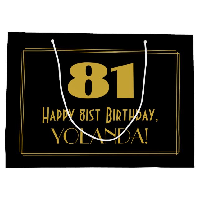 81:a födelsedagen - Art Deco Inspired Titta "81" o (Baksidan)