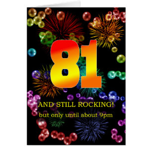 81:a födelsedagen fortfarande i rakning hälsningskort