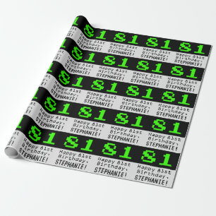 81:a födelsedagen - Nerdy/Geeky Stil "81" och Namn Presentpapper