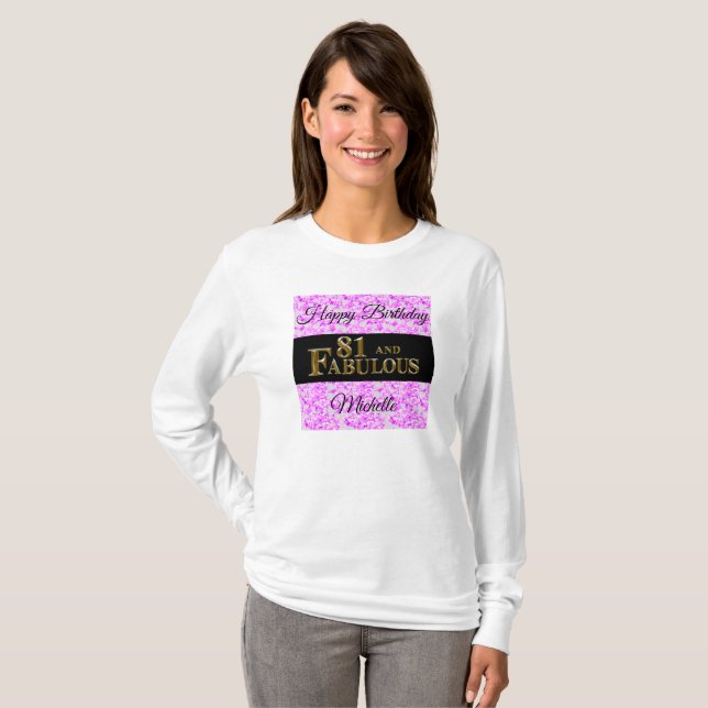 81:a födelsedagen t shirt (Hel framsida)