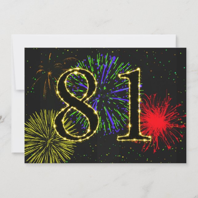 81:a födelsedagsfestens inbjudan (Framsida)