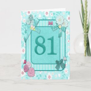 81:a födelsedagskort med blommor kort