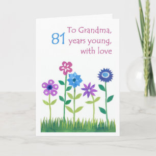 81:a födelsedagskortet för en mormor - blommor kort