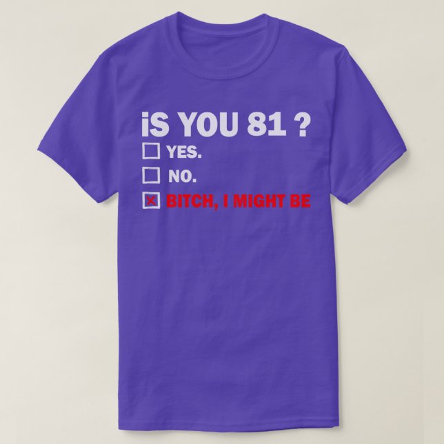81 ÅR Ålder Ålder 81:e födelsedagen T Shirt (Design framsida)