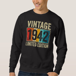 81 år gamla gåvor födda 1942 Vintage 1942 81:a B Lång Ärmad Tröja