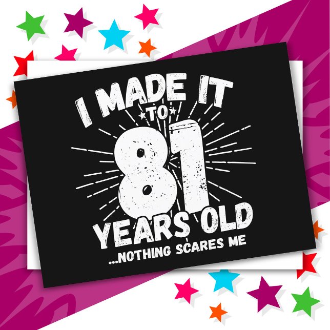 81 år gammal Sarksatisk Meme Rolig 81-årsdag Vykort (Skapare uppladdad)