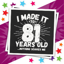 81-årsjubileum, ynkligt 81-årsjubileum pappersservett