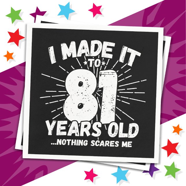 81-årsjubileum, ynkligt 81-årsjubileum pappersservett (Skapare uppladdad)