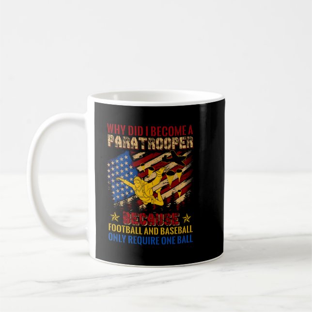 82:a 101:a Airborne Paratrooper-jump Kaffemugg (Vänster)